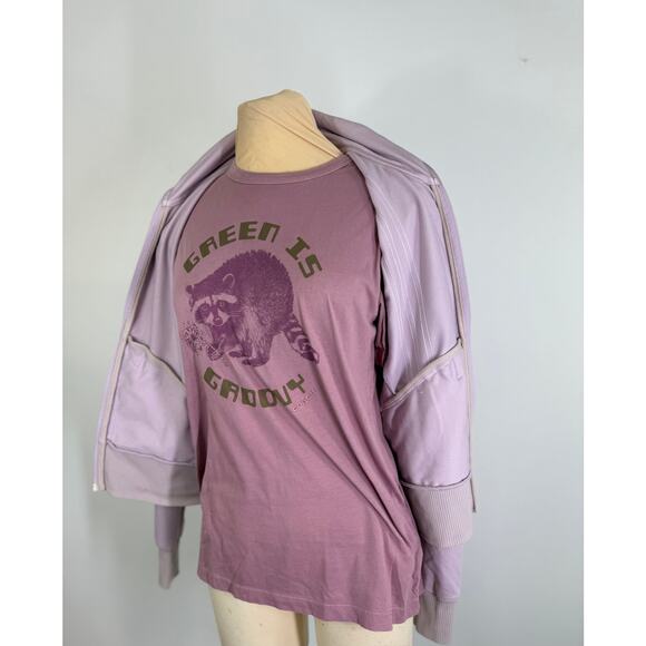 Authentic Coach  ECO Green is Groovy Small mauve graphic T shirt - Picture 5 of 8